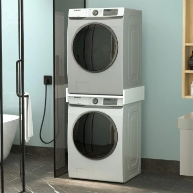 Sunta Megapap washer-dryer support base, white color 65.8x61.9x15cm.