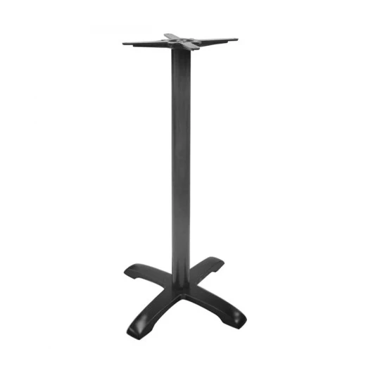 Kino table base with four beams by cast iron in black color 61x61x108cm.