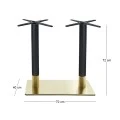 RIVA Βάση Τραπεζιού Μακρόστενη Gold Inox #201 - Black / 21,20 Kg 70x40cm H.72cm