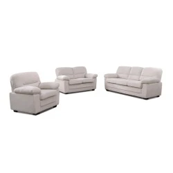VEGAS Sofa Set (1+2+3) Beige Corduroy Fabric VEGAS Sofa Set (1+2+3) Beige Corduroy Fabric