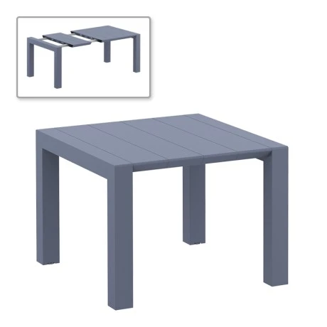 ΒΕΓΚΑΣ DARK GREY 100X100/140εκ. ΕΠΕΚΤ. ΤΡΑΠΕΖΙ ΠΟΛ/ΝΙΟΥ - 20.0570