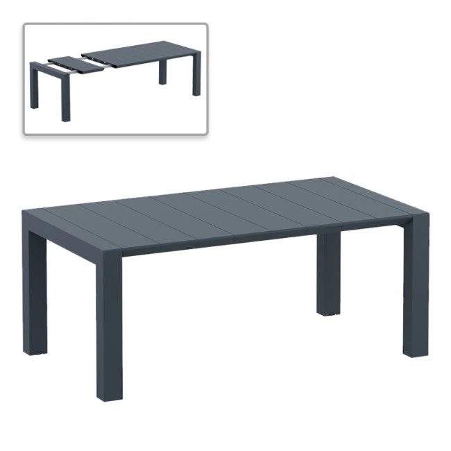 ΒΕΓΚΑΣ RATTAN DARK GREY 100X180/220εκ. ΕΠΕΚΤ.ΤΡΑΠΕΖΙ - 53.0234