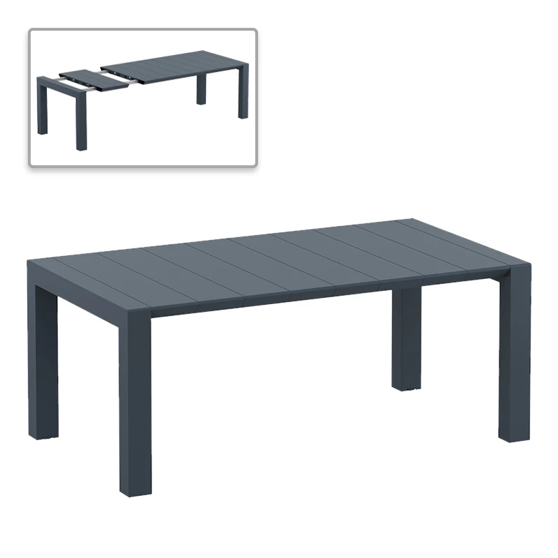 ΒΕΓΚΑΣ RATTAN DARK GREY 100X180/220εκ. ΕΠΕΚΤ.ΤΡΑΠΕΖΙ - 53.0234