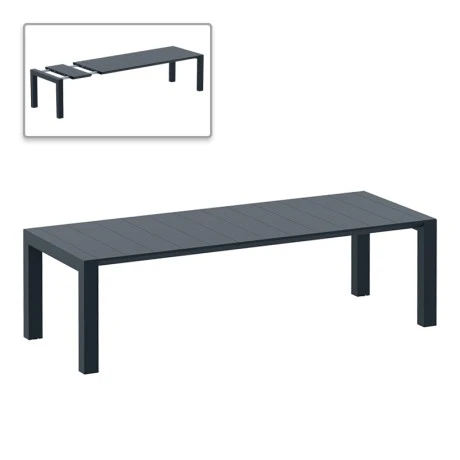 ΒΕΓΚΑΣ RATTAN DARK GREY 100X260/300εκ. ΕΠΕΚΤ.ΤΡΑΠΕΖΙ - 53.0237