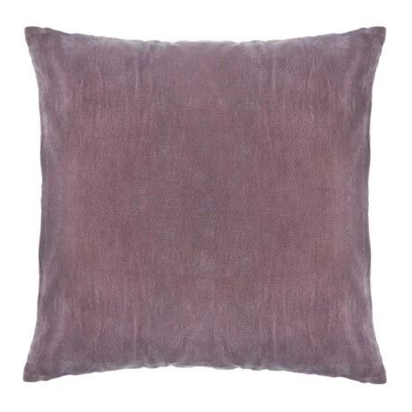 COTTON VELVET FILLED CUSHION 45X45CM OLD ROSE COLOUR