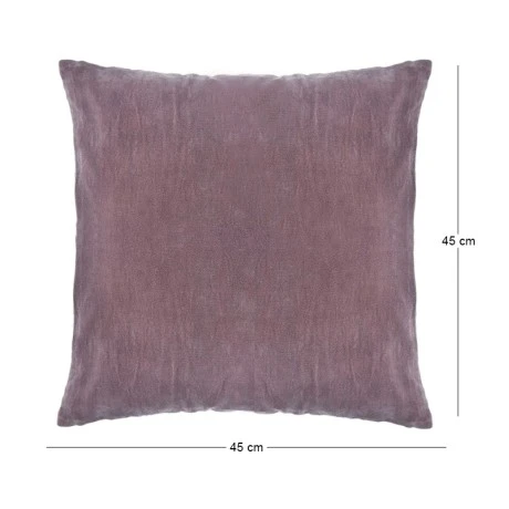 COTTON VELVET FILLED CUSHION 45X45CM OLD ROSE COLOUR