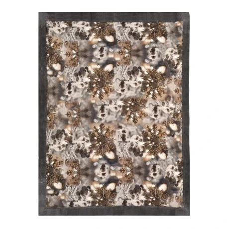 COTTON VELVET LINEN THROW 130X170CM SNOWFLAKE DESIGN