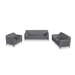 VICTORIA Sofa Set (1+2+3) Dark Grey Fabric