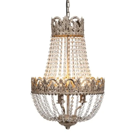 VINTAGE CHANDELIER WITH CRYSTALS 3 LIGHTS D40Χ66CM