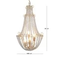 VINTAGE CHANDELIER WITH CRYSTALS 4 LIGHTS D40Χ66CM