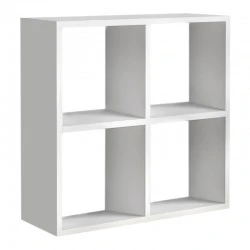 Cube Megapap melamine bookcase in white color 60x23x60cm.