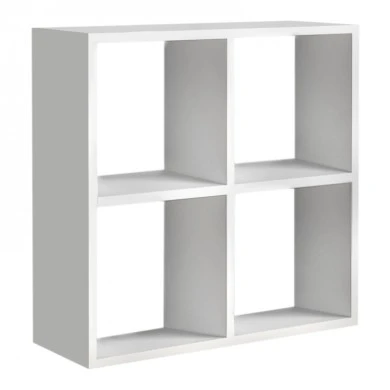 Cube Megapap melamine bookcase in white color 60x23x60cm.