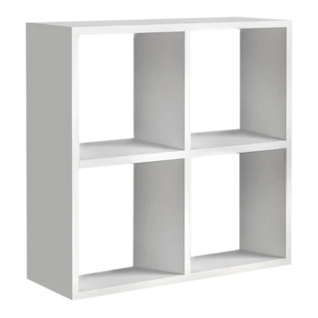 Βιβλιοθήκη Cube Megapap χρώμα λευκό 60x23x60εκ.