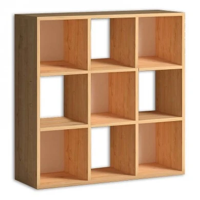 Cube Megapap melamine bookcase in oak color 90x30x90cm.