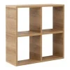 Cube Megapap melamine bookcase in pine oak color 60x23x60cm.