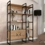 Eduardo Megapap metal - melamine in sapphire oak color 120x39x180cm.