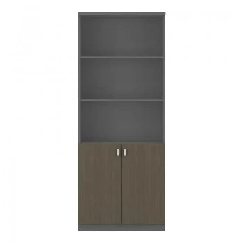 Bookcase professional Denith pakoworld dark grey 80x40x200cm