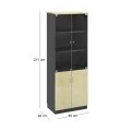 BOOKCASE 80x40x211cm DG/Beech
