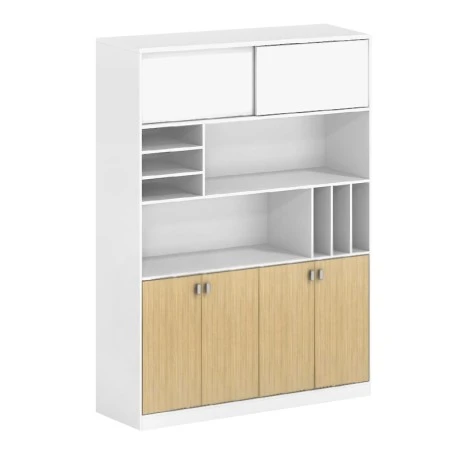 THESIS Bookcase 160x40x200cm Beech/White