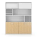 THESIS Bookcase 160x40x200cm Beech/White
