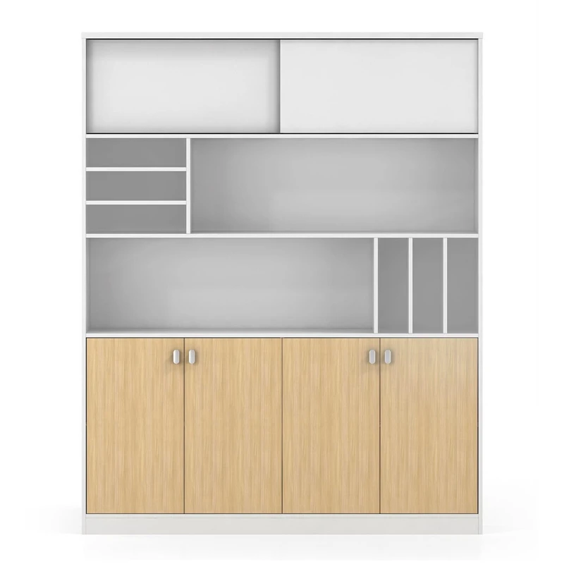THESIS Bookcase 160x40x200cm Beech/White