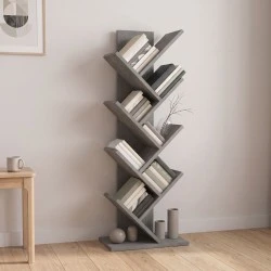Βιβλιοθήκη Maxy Megapap χρώμα γκρι σκυροδέματος 45x26,4x120εκ.