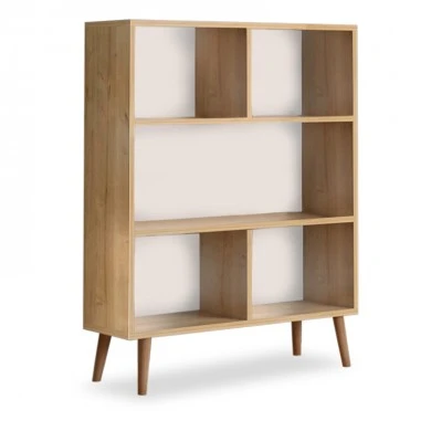 Cube Megapap melamine bookcase in oak color 80x24x100cm.