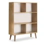 Βιβλιοθήκη Cube Megapap χρώμα oak 80x24x100εκ.