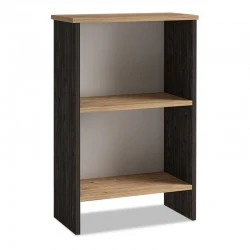 Flora Megapap melamine bookcase in industrial grey - oak 52x25x80cm.