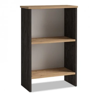 Flora Megapap melamine bookcase in industrial grey - oak 52x25x80cm.