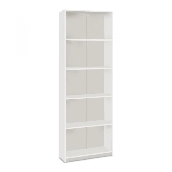 Βιβλιοθήκη Max Megapap χρώμα λευκό 58x23x170εκ.