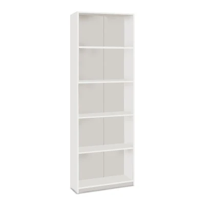Βιβλιοθήκη Max Megapap χρώμα λευκό 58x23x170εκ.