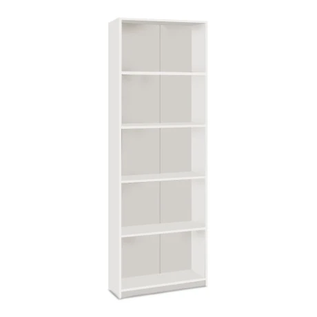 Βιβλιοθήκη Max Megapap χρώμα λευκό 58x23x170εκ.