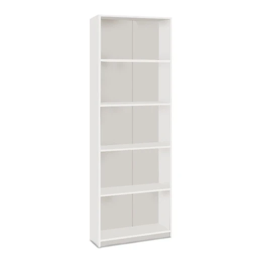 Βιβλιοθήκη Max Megapap χρώμα λευκό 58x23x170εκ.