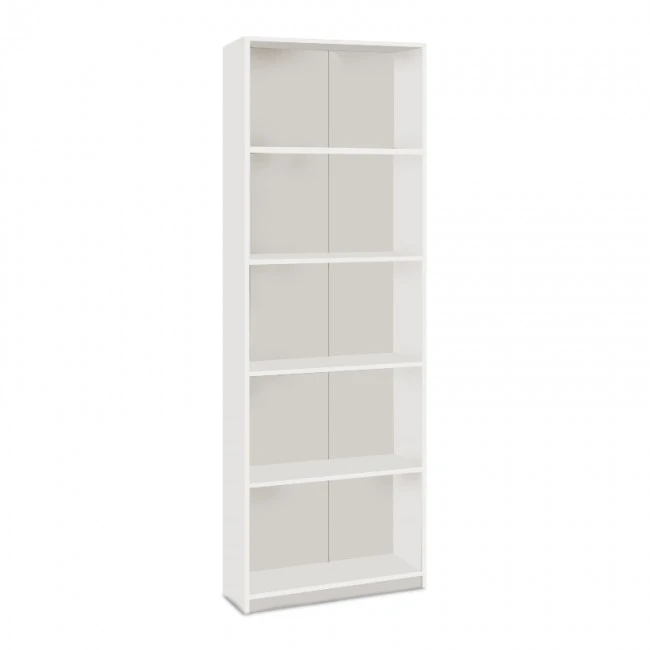 Βιβλιοθήκη μελαμίνης Max Megapap σε χρώμα λευκό 58x23x170εκ.