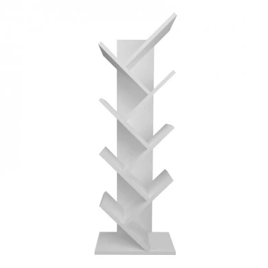 Milton Megapap melamine bookcase in white color 44x22x121cm.