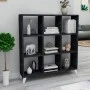 Βιβλιοθήκη Saul Megapap χρώμα μαύρο εφέ μαρμάρου 88,2x20x88,2εκ.