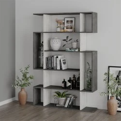 Mito Megapap melamine bookcase in antique white/retro grey color 108x25x161cm.