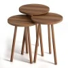 Roma Megapap melamine side tables in walnut color
