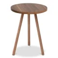 Roma Megapap melamine side table in walnut color 33,5x33,5x46cm.