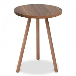 Βοηθητικό τραπεζάκι Roma Megapap χρώμα καρυδί 33,5x33,5x46εκ.