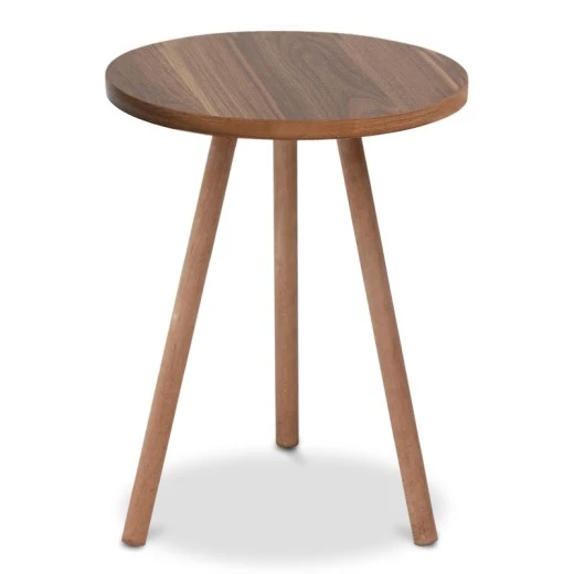 Τραπεζάκι βοηθητικό Roma Megapap χρώμα καρυδί 33,5x33,5x46εκ.