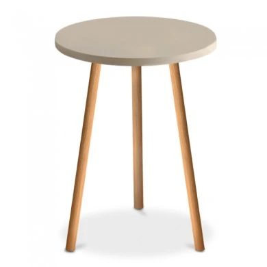 Roma Megapap melamine side table in cream color 33,5x33,5x46cm.