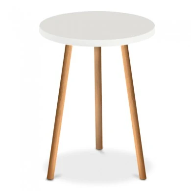 Roma Megapap melamine side table in white color 33,5x33,5x46cm.
