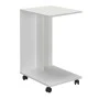 Τραπεζάκι βοηθητικό C-Shaped Megapap χρώμα λευκό gloss 35x45x65εκ.