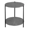 Coffee table Rhythm MDF color grey marble-black D48x60cm