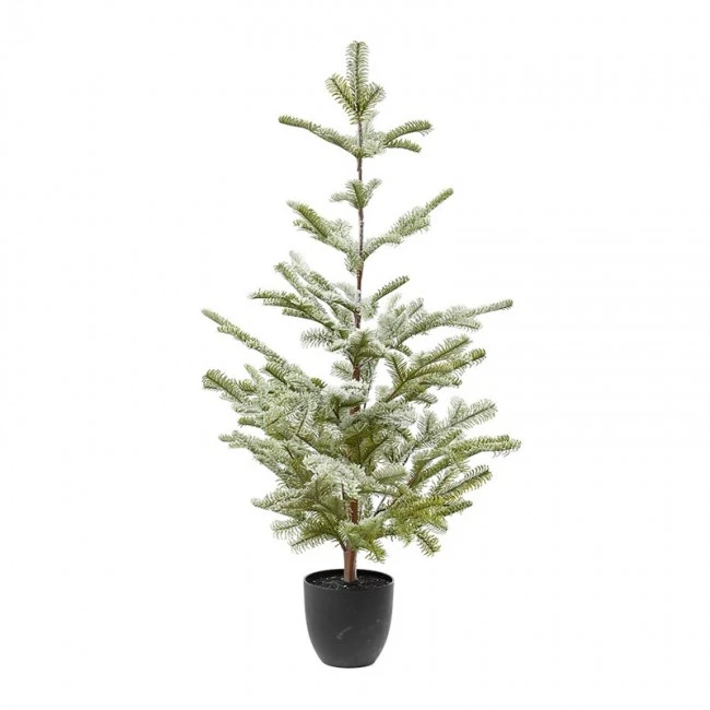 CHRISTMAS SNOWY GREEN TREE IN PLASTIC POT 70Χ120CM