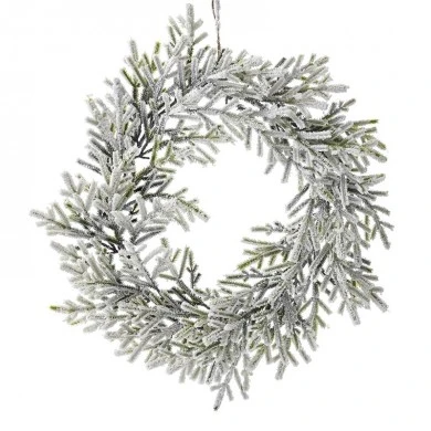 XMAS SNOWY FIR WREATH D48CM