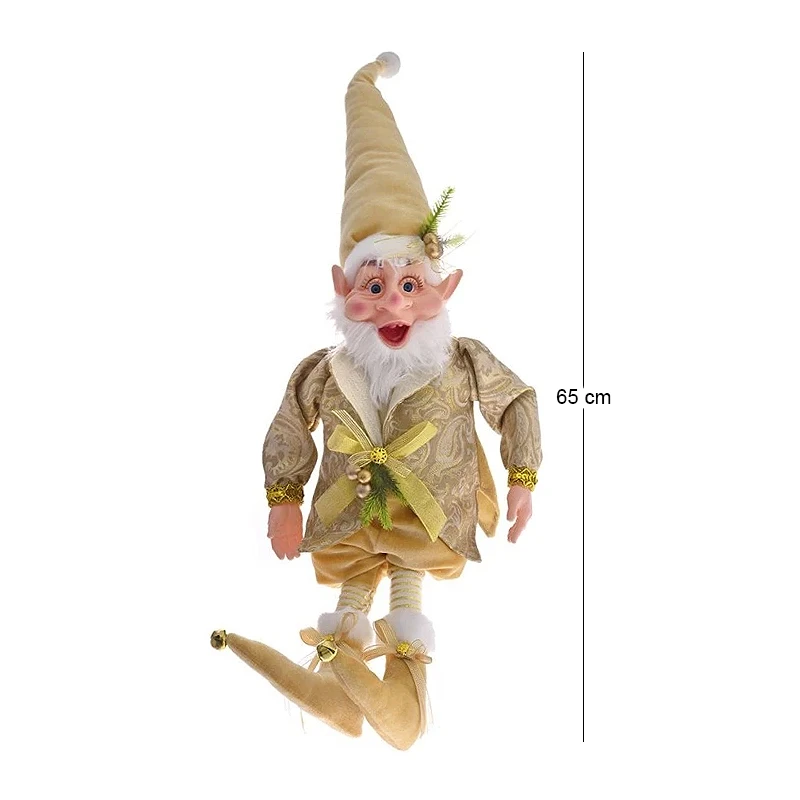 XMAS GOLD ELF 65CM