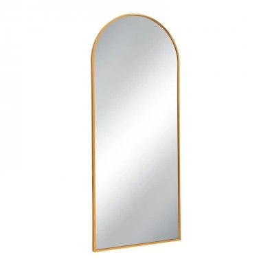 GOLD METAL WALL MIRROR WINDOW SHAPE 50X3X120CM